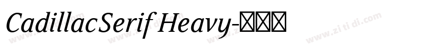 CadillacSerif Heavy字体转换 CadillacSerif Heavy字体转换